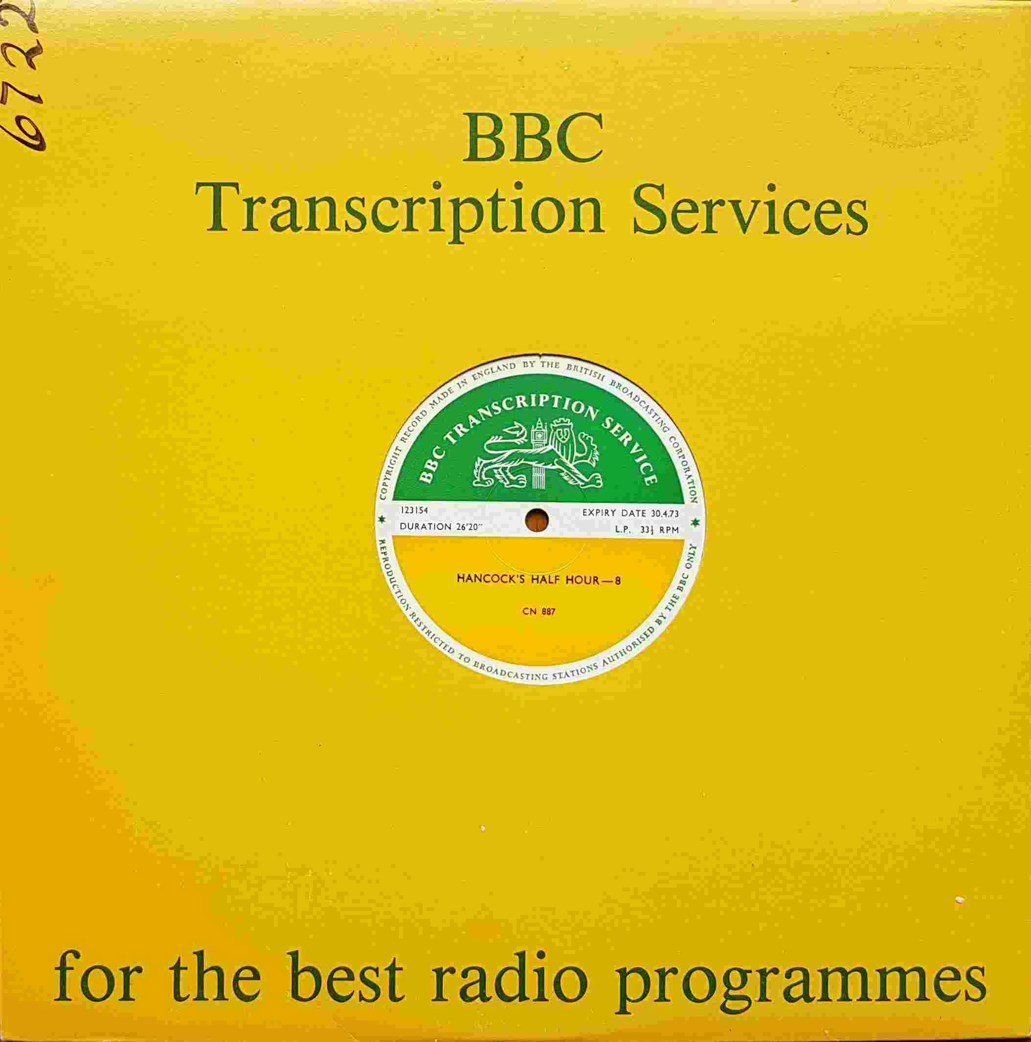 Picture of CN 887 4 Hancock's half hour - 7 & 8 by artist Tony Hancock from the BBC records and Tapes library